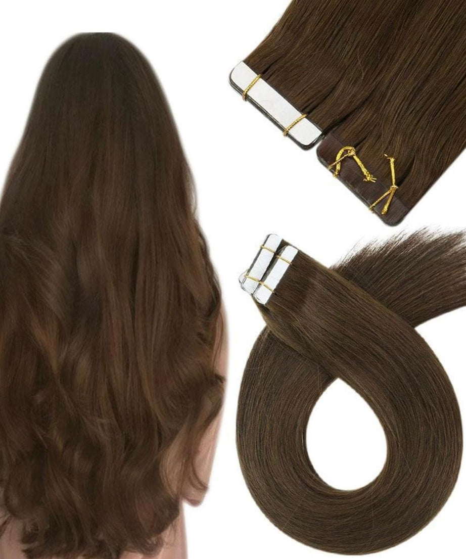 Set Natural Human Hair Clip in Extensions