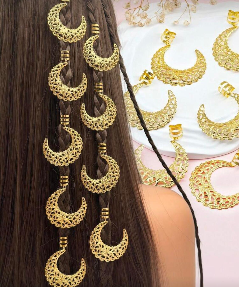 Crescent-shaped hair accessories (1 pieces)