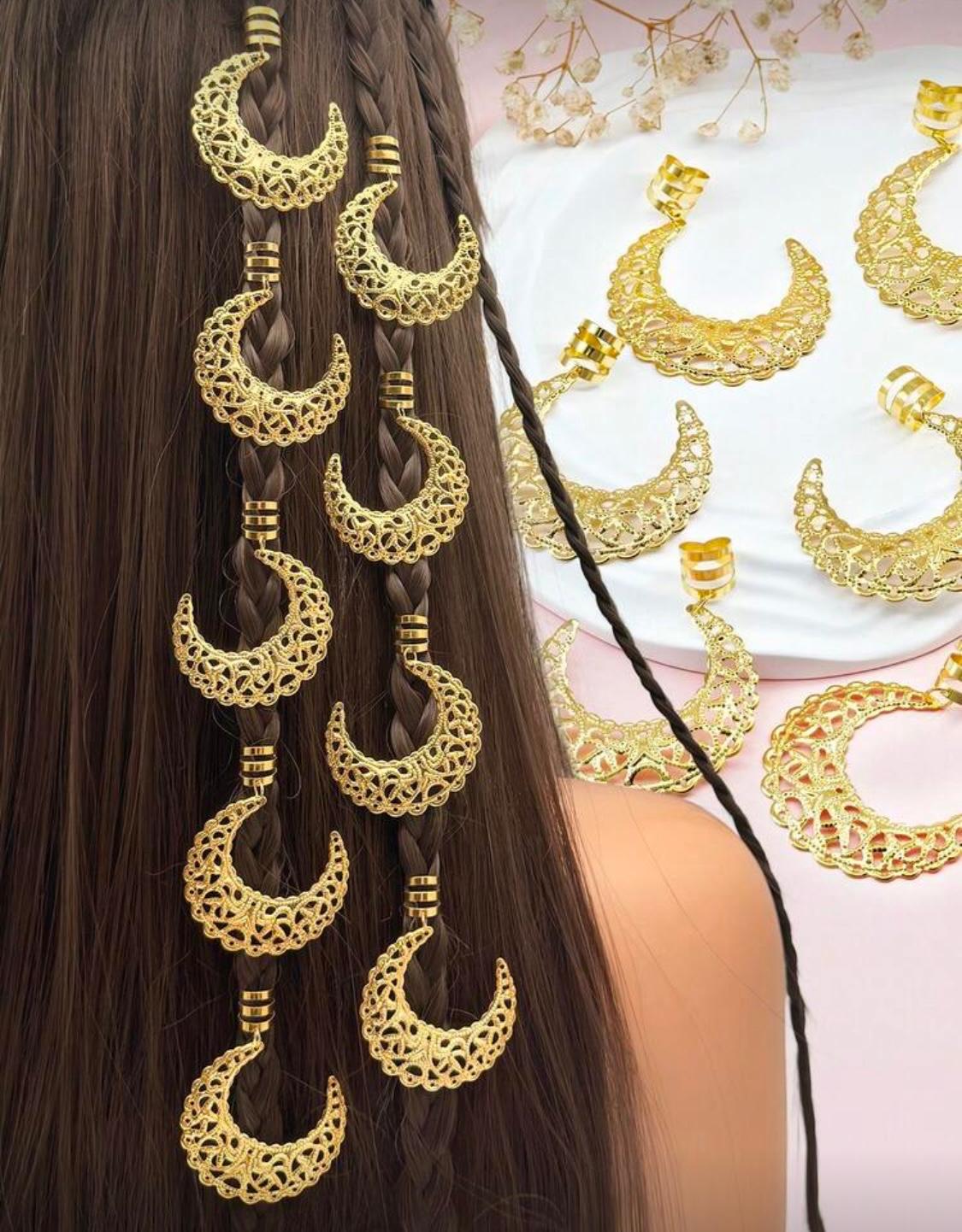 Crescent-shaped hair accessories (1 pieces)