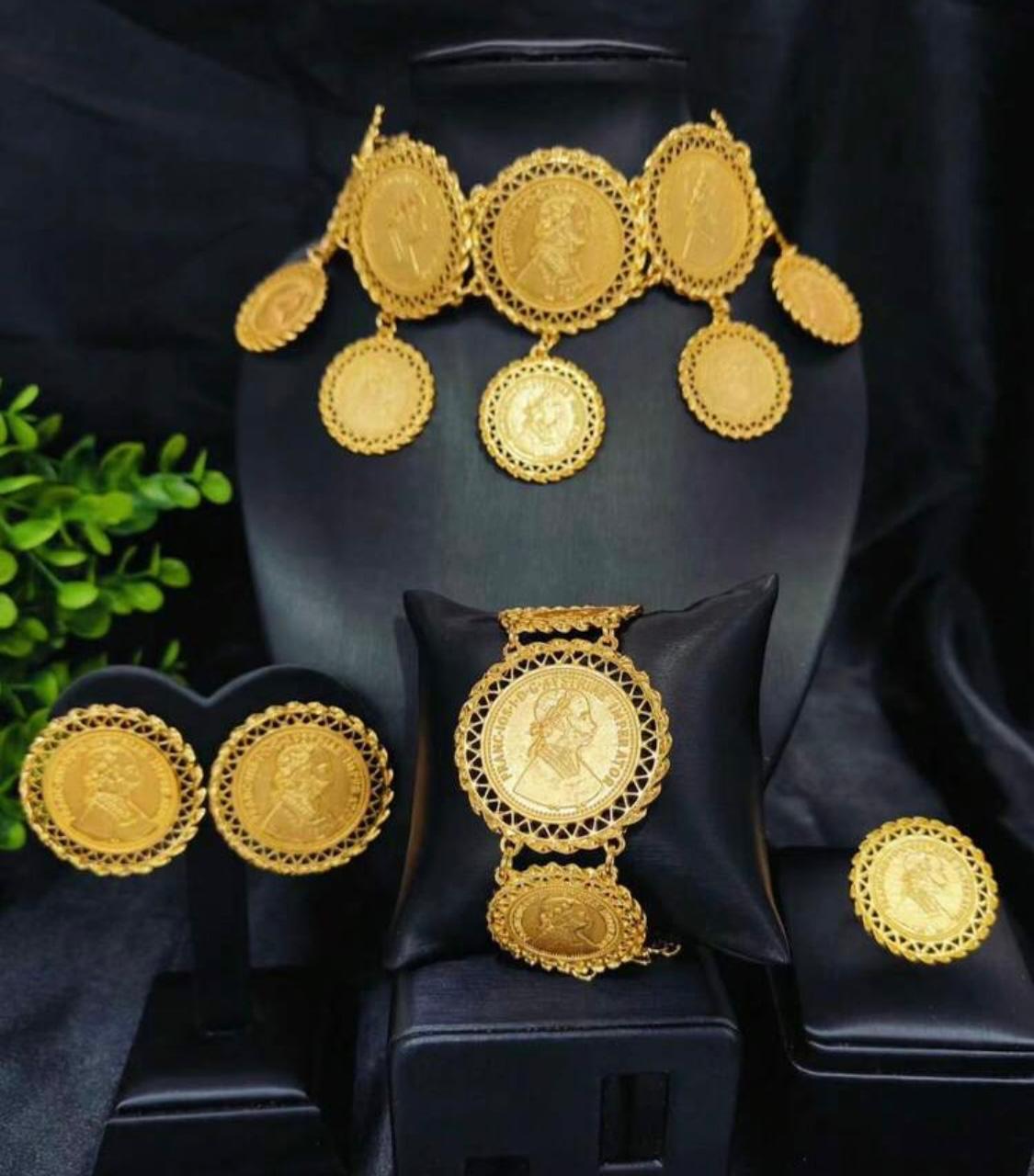 ACCESSORY WOMEN NECKLACE EARRING BRACELET RING JEWELRY SET