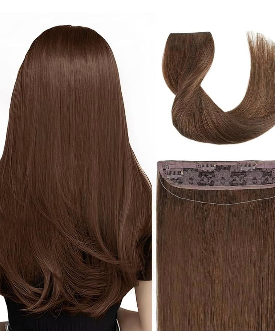 Natural Hair Extensions 100% brown