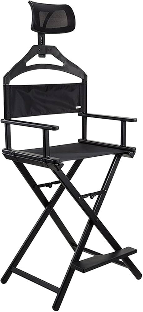Professional Chair for Home Beauty Services with Headrest (Black)