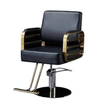 كرسي تصفيف الشعر باللونين الذهبي و الأسود