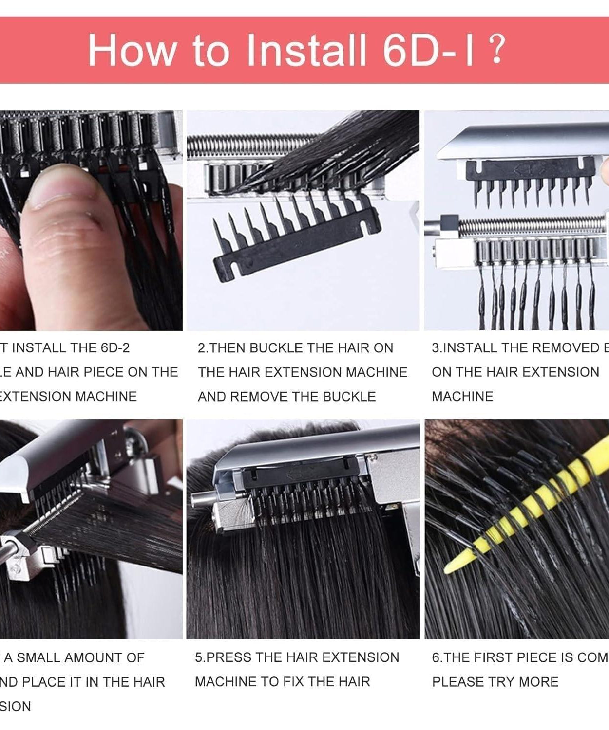 6D Hair Extension Machine Kit