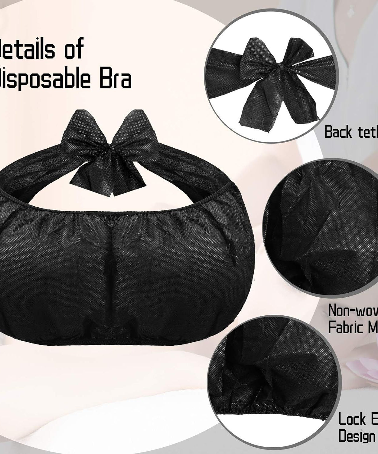 Disposable Bras Black (1pc)