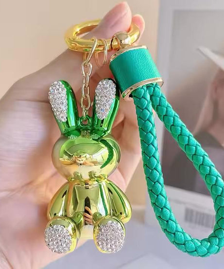 Crystal Teddy Bear Wristlet Key Chains