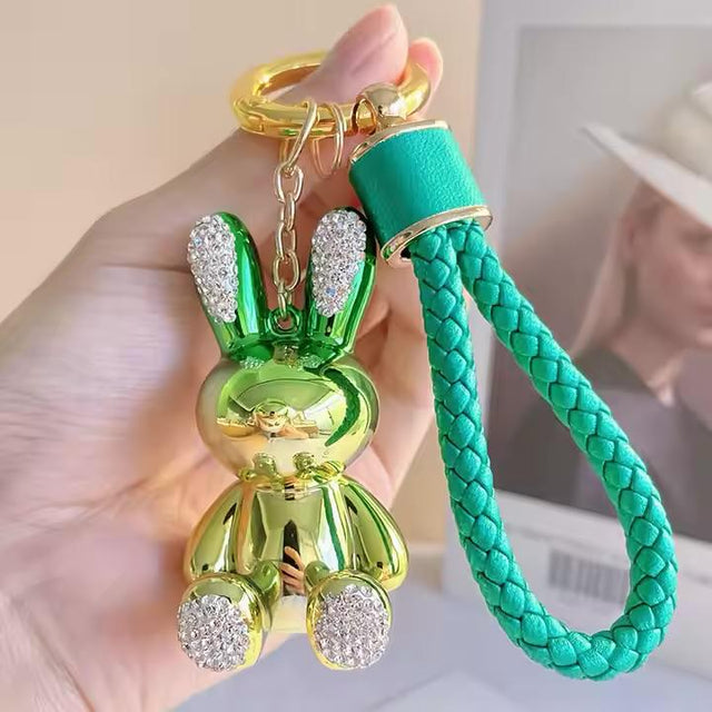 Crystal Teddy Bear Wristlet Key Chains