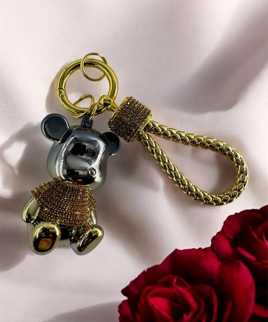 Bear Keychains Sparkly Diamond Bling