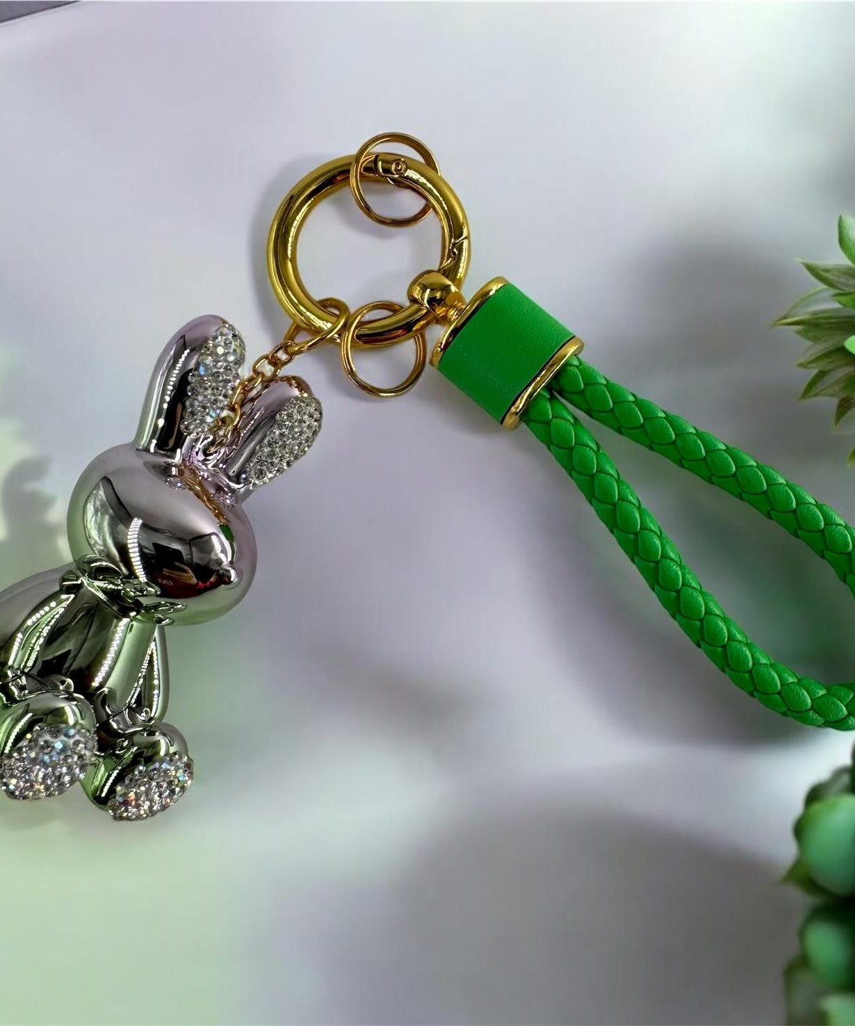 Crystal Teddy Bear Wristlet Key Chains