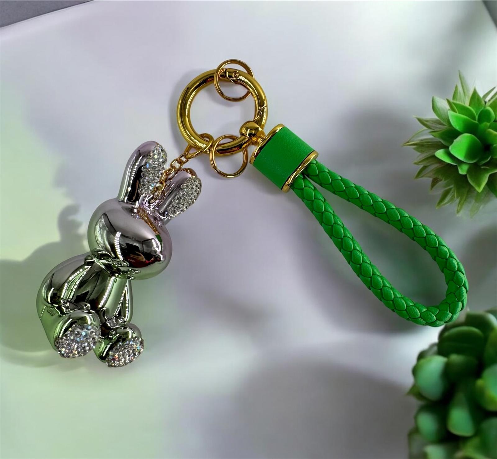 Crystal Teddy Bear Wristlet Key Chains