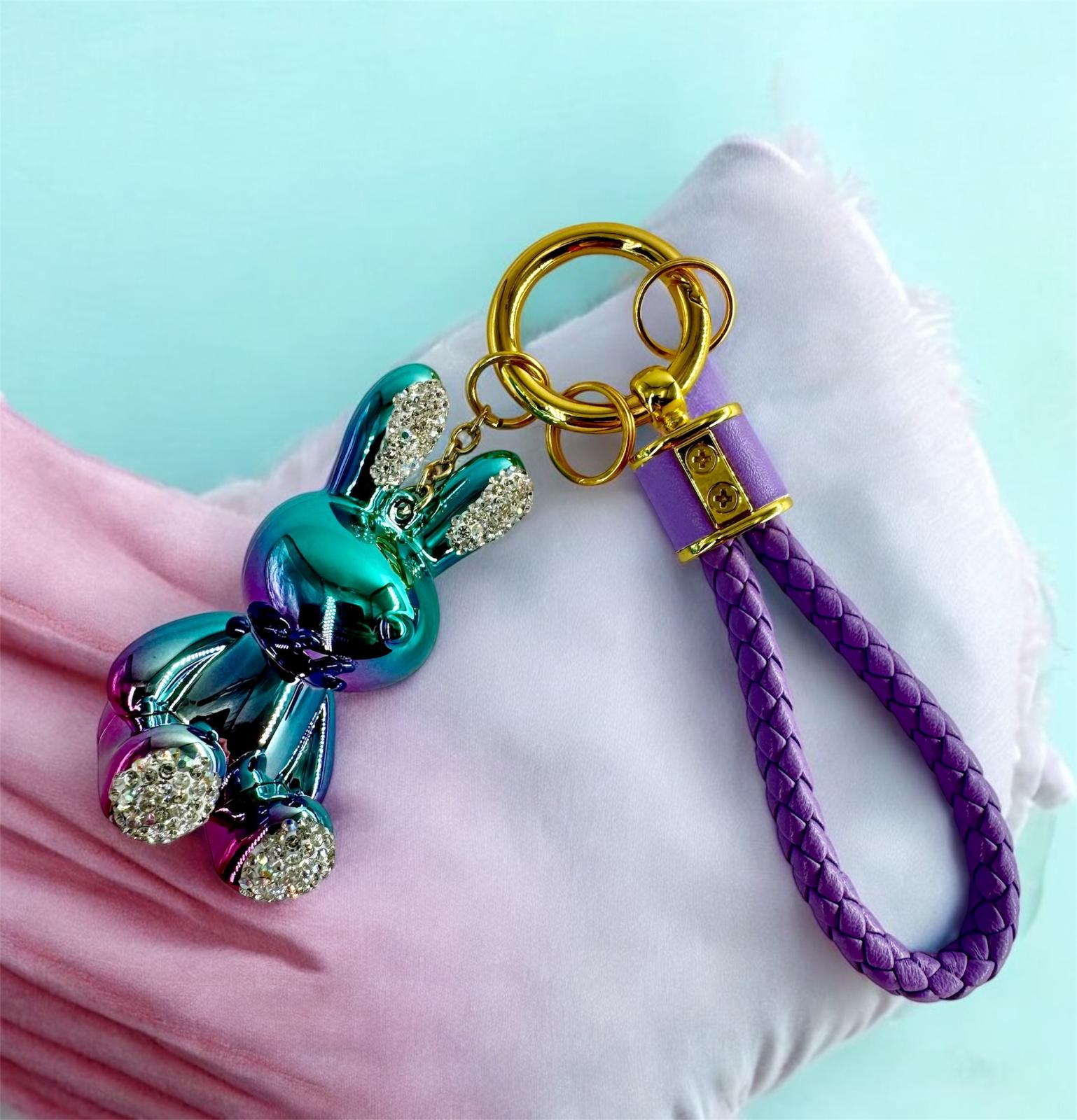 Crystal Teddy Bear Wristlet Key Chains