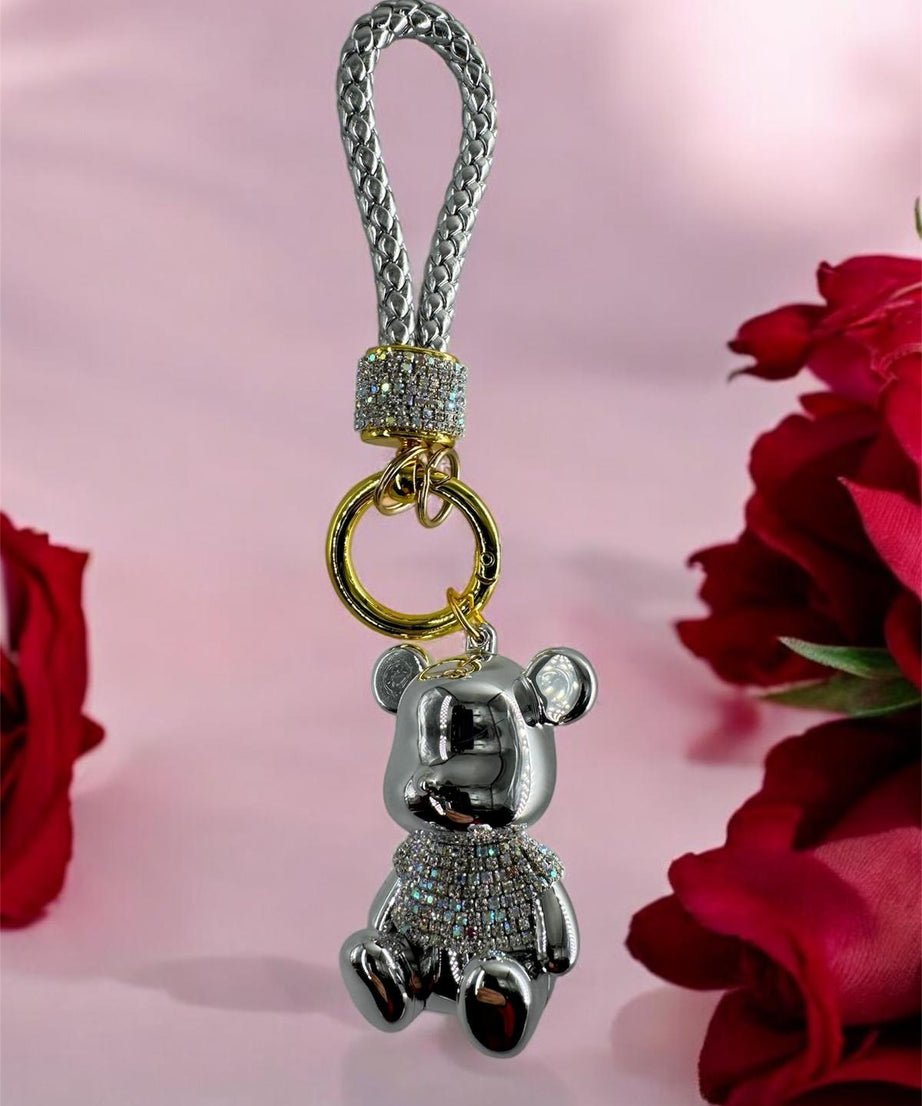 Bear Keychains Sparkly Diamond Bling