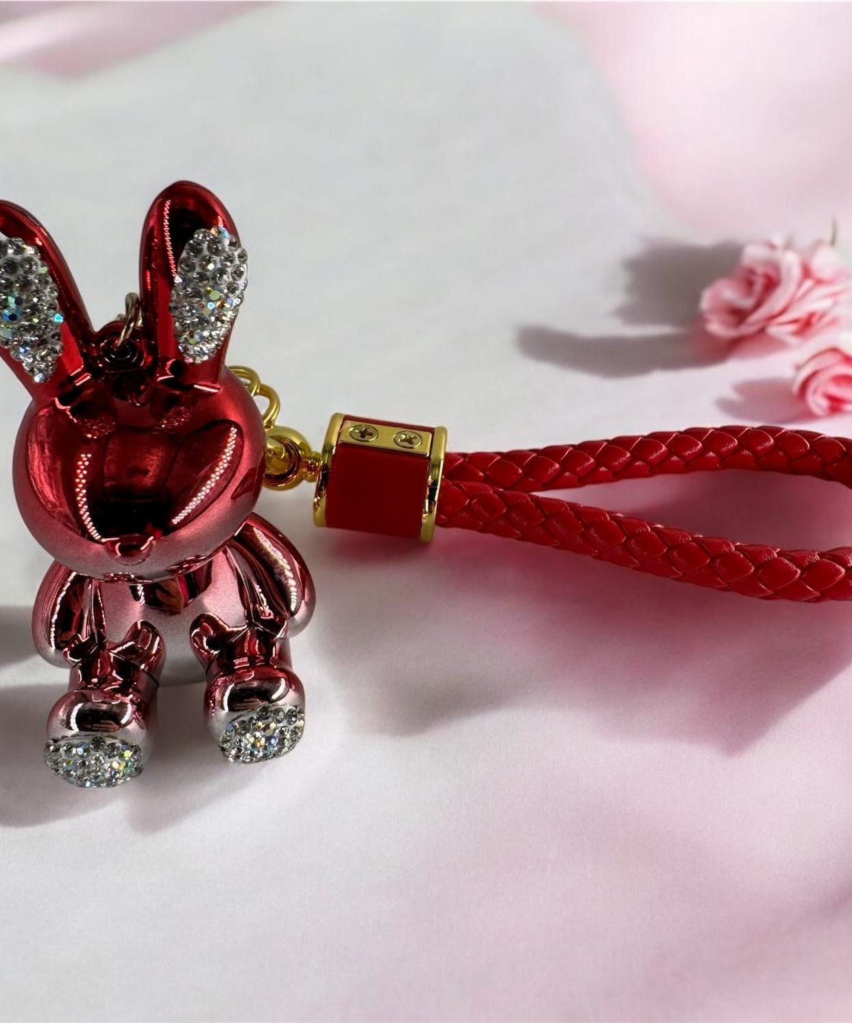 Crystal Teddy Bear Wristlet Key Chains