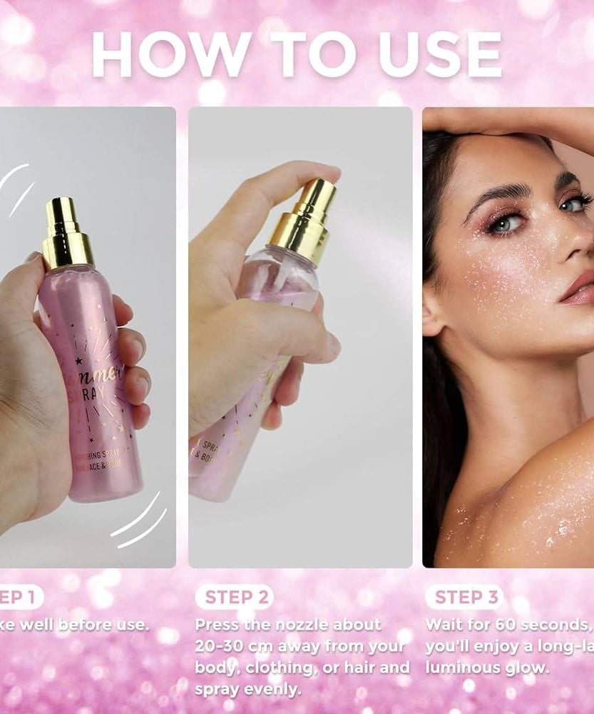 USHAS SHIMMER Glitter SPRAY (110ml)