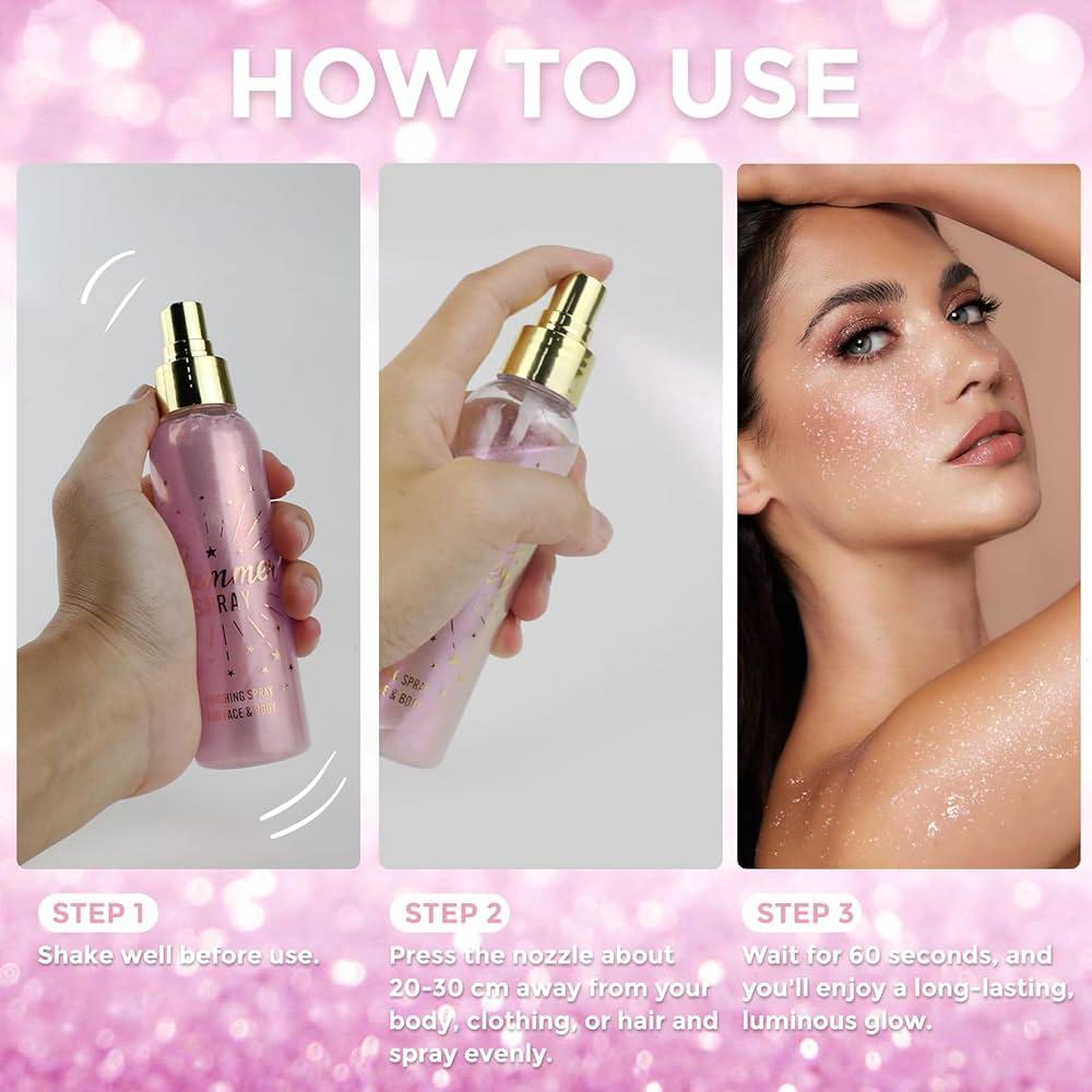 USHAS SHIMMER Glitter SPRAY (110ml)