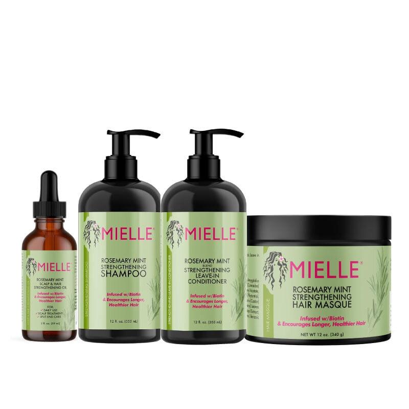 Mielle Rosemary Mint Organics Pack of 4 ( Shampoo + Conditioner + Mask + Oil )