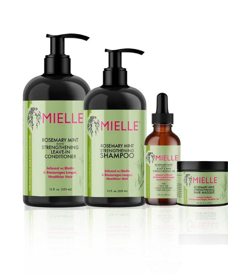 Mielle Rosemary Mint Organics Pack of 4 ( Shampoo + Conditioner + Mask + Oil )