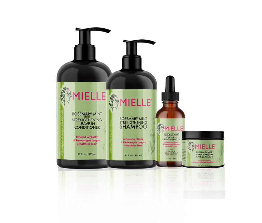 Mielle Rosemary Mint Organics Pack of 4 ( Shampoo + Conditioner + Mask + Oil )