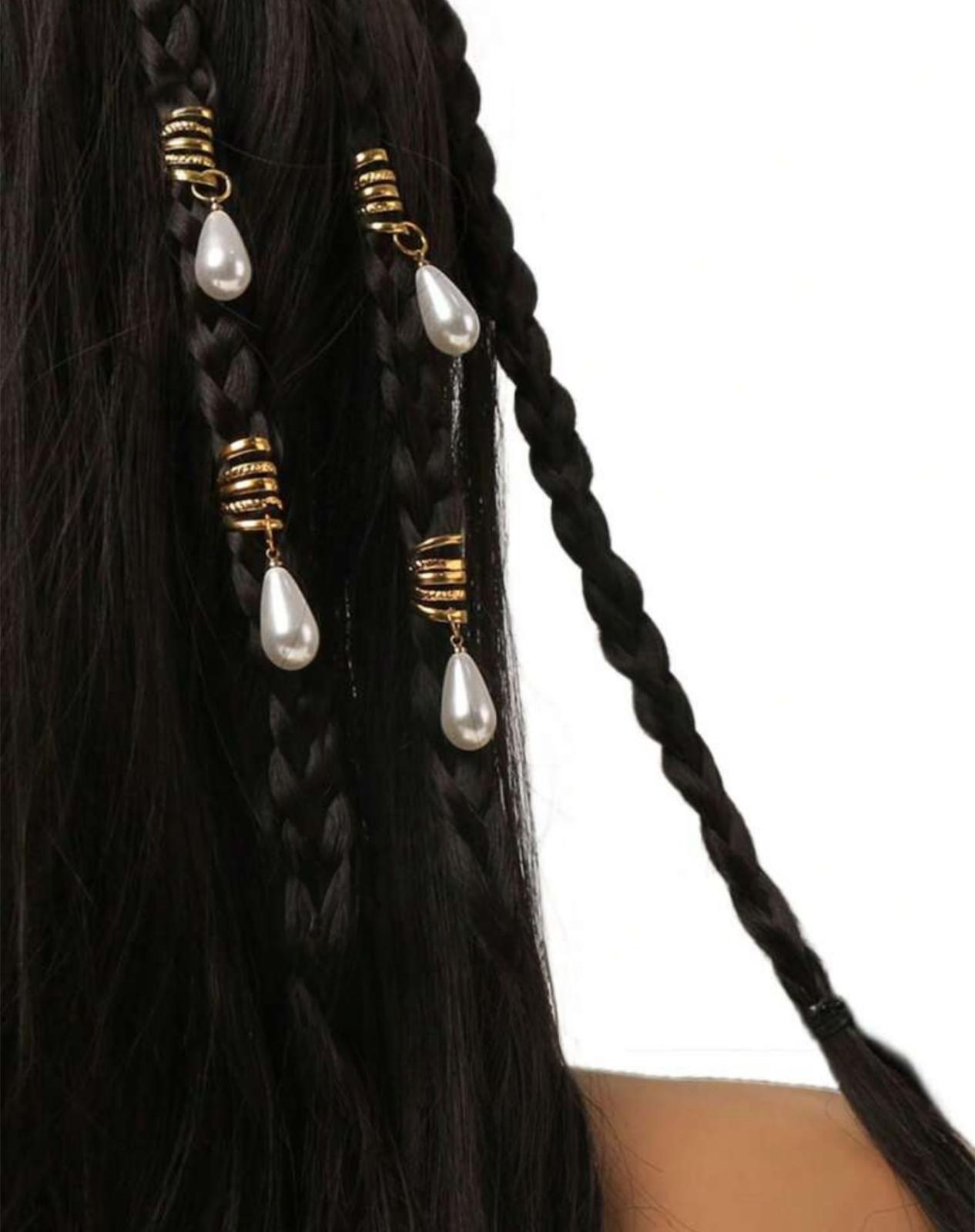 Hair Accessories Faux Pearl Braided (4 pieces)