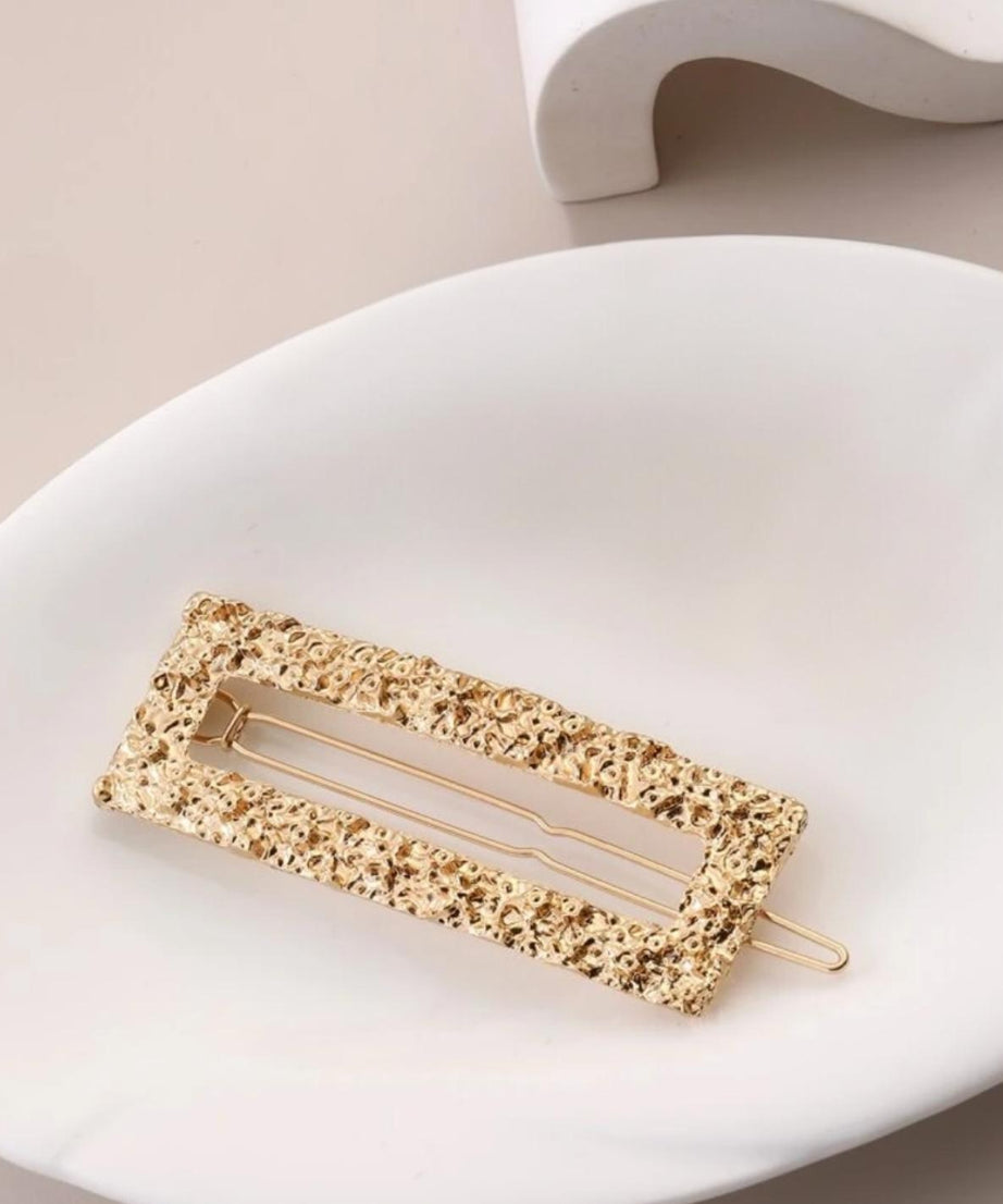 Clip Hair Accessories Metal Concave-Convex Square (1pc)