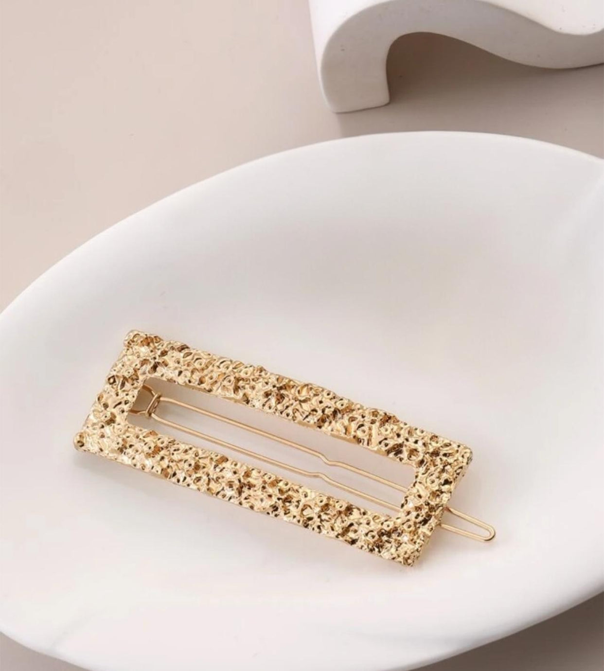 Clip Hair Accessories Metal Concave-Convex Square (1pc)