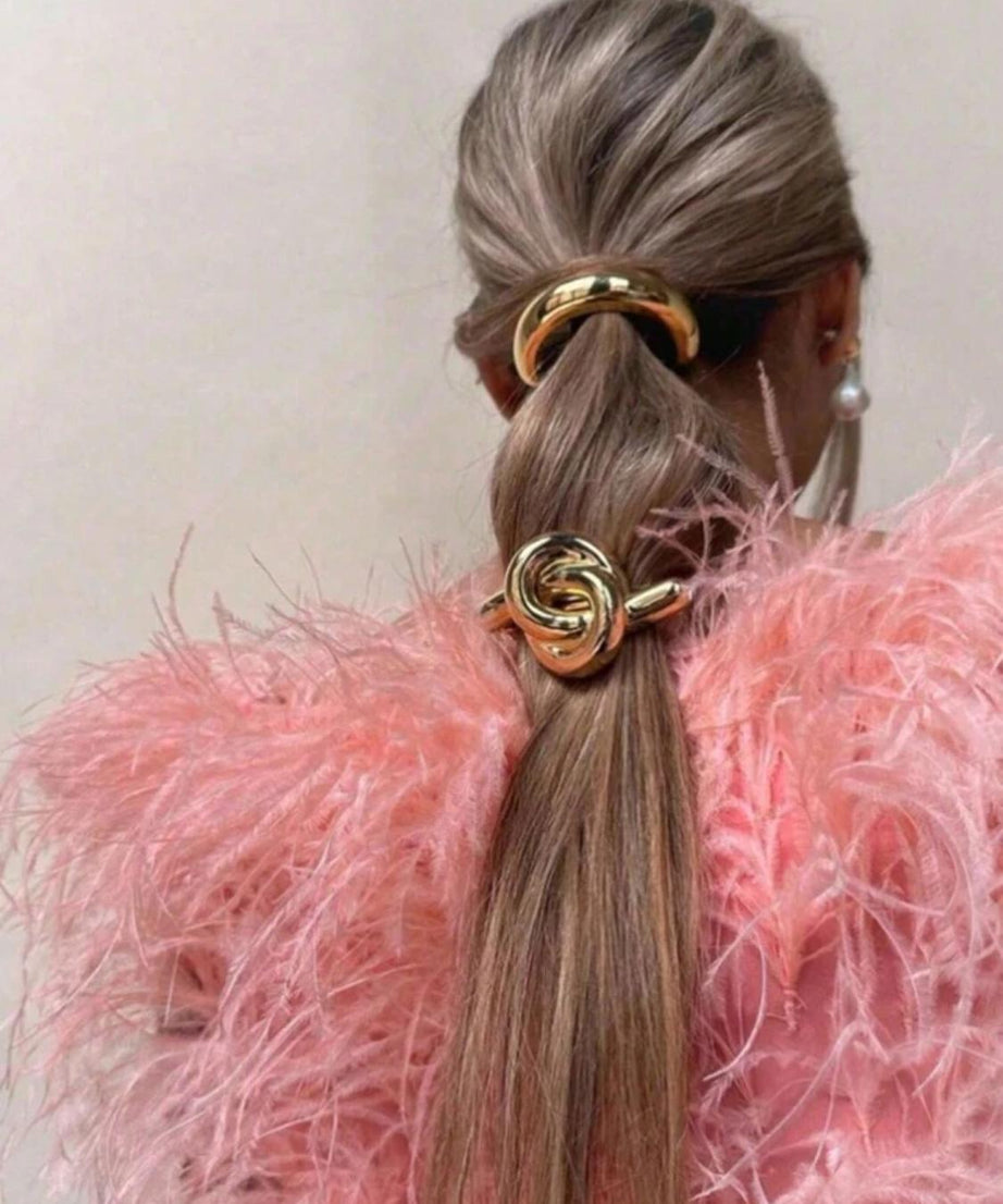 Gold Metal Hair Tie Accessory Scc (1 piece)