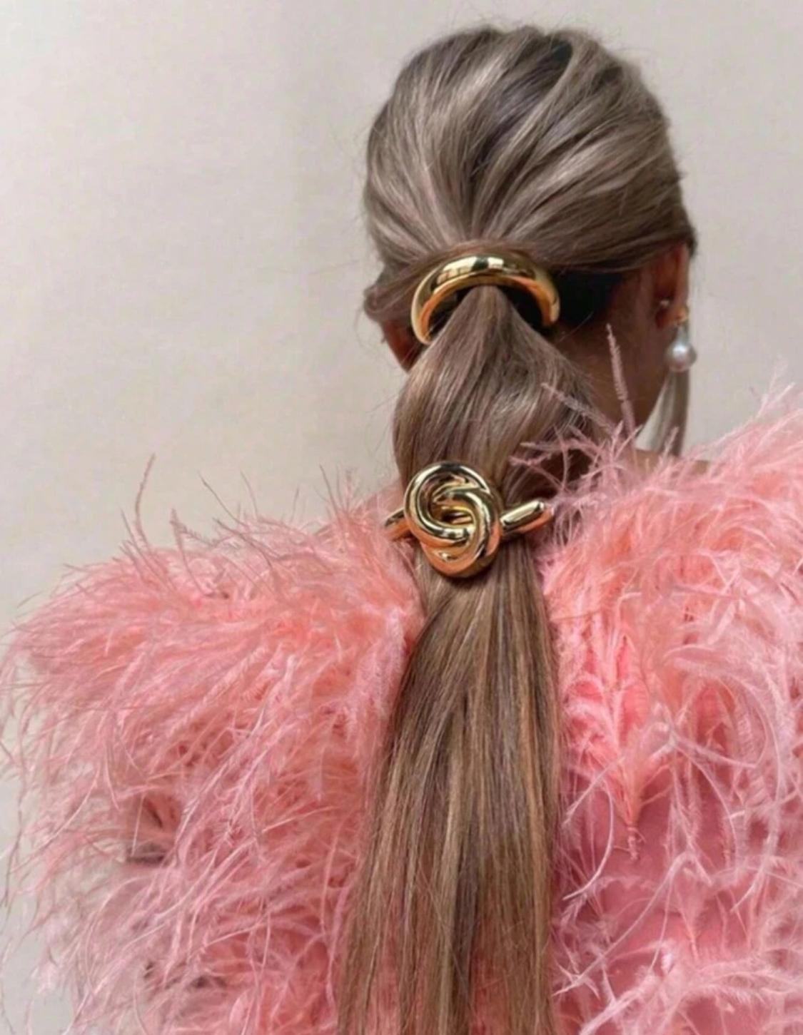 Gold Metal Hair Tie Accessory Scc (1 piece)