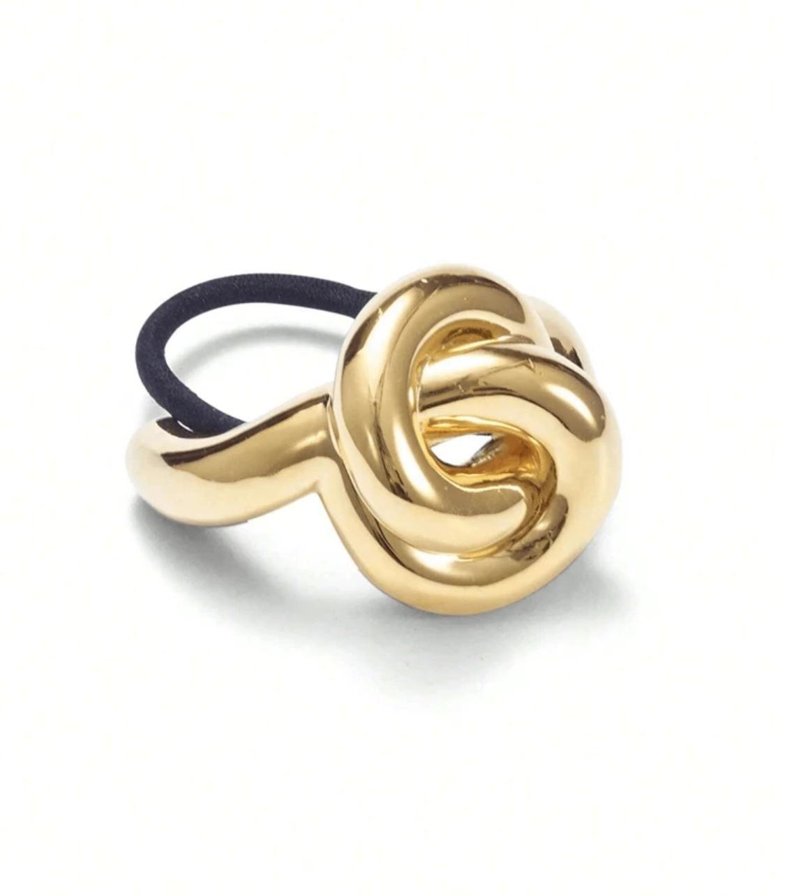 Gold Metal Hair Tie Accessory Scox (1 piece)