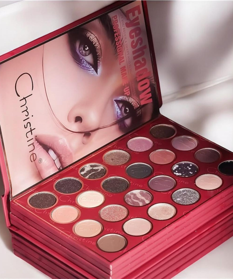 Christine 4-in-1 Makeup Booklet - Eyeshadow & Highlighter & Blusher & Contour