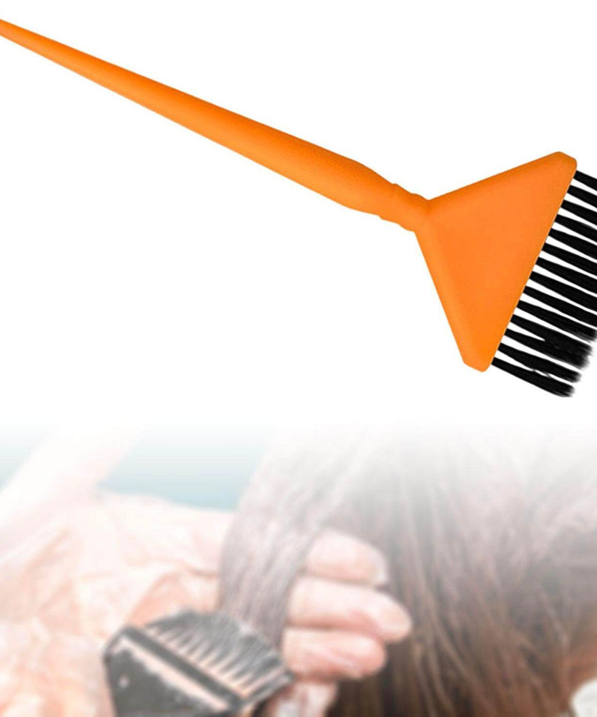 Coloring Brush Hair orange & black (1pc)