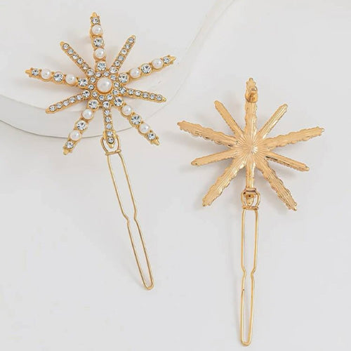 Hair Accessory Golden in the shape of a sun ( 1 piece )
