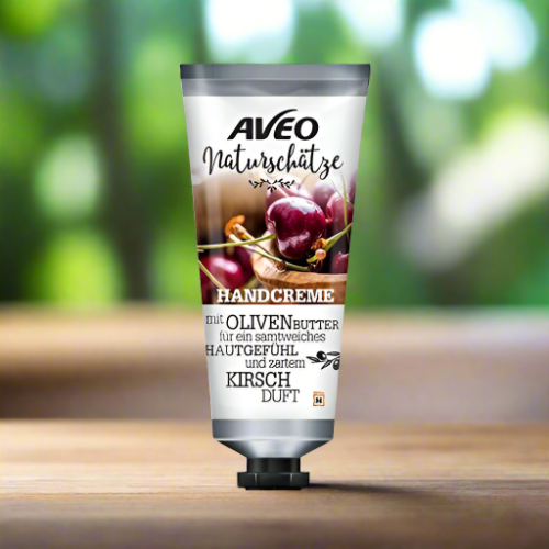 Aveo Natural Treasures - Olive Oil Hand Cream with Cherry Scent (75ml)