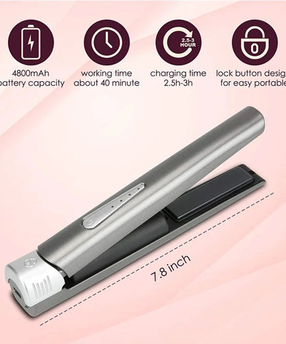 Cordless 2-in-1 - Hair Curler & Straightener