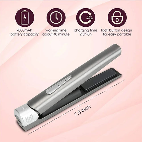 Cordless 2-in-1 - Hair Curler & Straightener