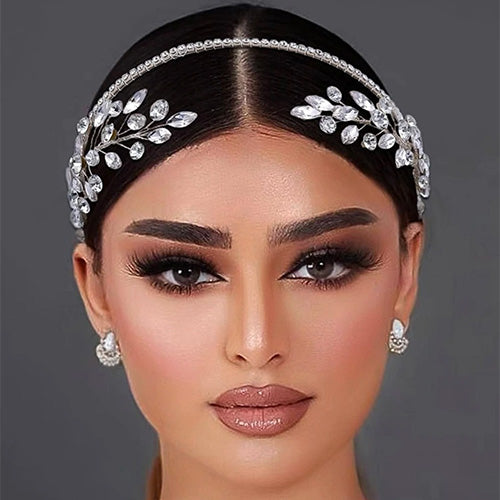 Hair Accessory rhinestone leaf