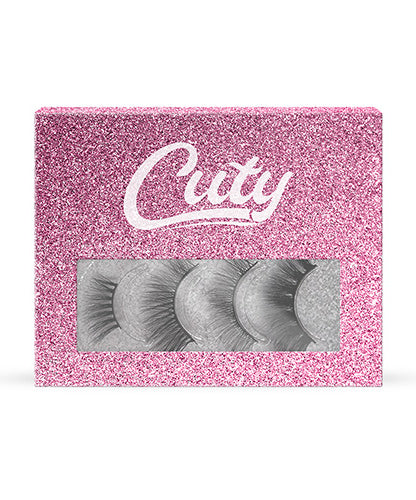 Cuty LuxeSilk Natural Lashes - 4 Pairs of Premium Human Hair Eyelashes