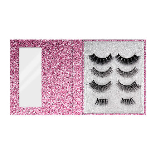 Cuty LuxeSilk Natural Lashes - 4 Pairs of Premium Human Hair Eyelashes