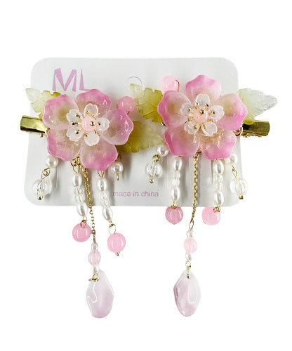 Pearl Flower Hair Clip (2 pieces)