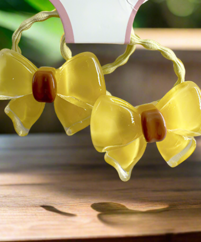 Hair Tie decorated with a butterfly knot (2 pieces)
