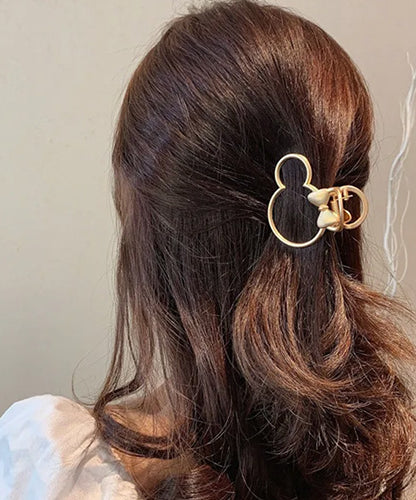 Gold Mickey Mouse hair clip