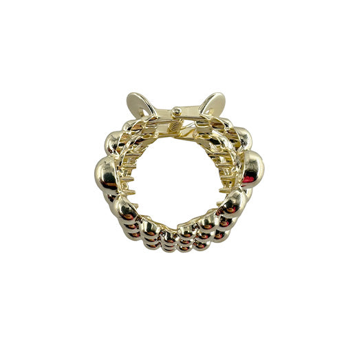 Hair Clip Gold Round