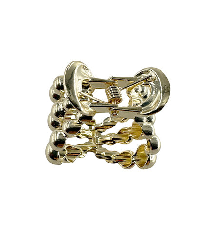 Hair Clip Gold Round