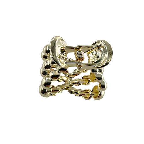 Hair Clip Gold Round