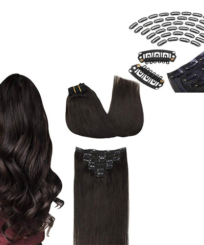 Set Natural Human Hair Clip in Extensions Set Natural Human Hair Clip in Extensions