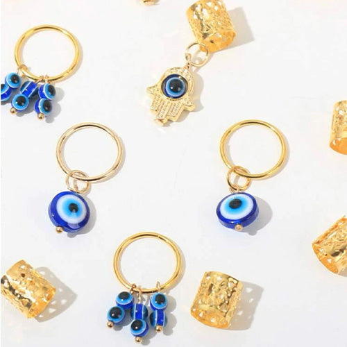 Hair Accessories containing rings with beads ( 5 pieces )