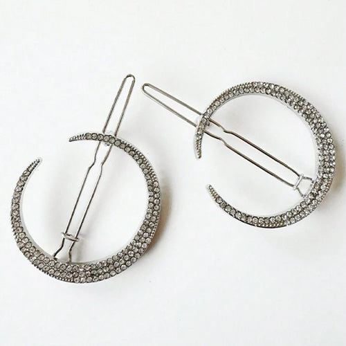 Moon Hair Accessory Crystal Silver (1 piece)
