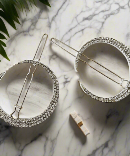 Moon Hair Accessory Crystal Silver (1 piece)