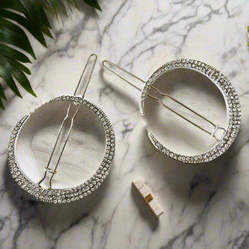 Moon Hair Accessory Crystal Silver (1 piece)