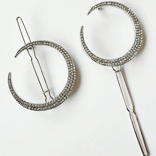 Moon Hair Accessory Crystal Silver (1 piece)