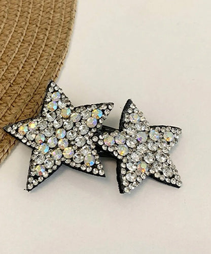 Hair Accessory Silver in the shape of two stars